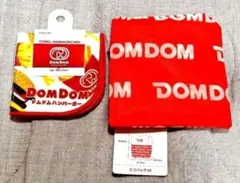 新品★ドムドムハンバーガーどむぞうくんミニハンカチタオル&エコバッグ赤グッズのサムネイル