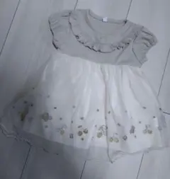 チュールワンピース 刺繍 花柄 80のサムネイル