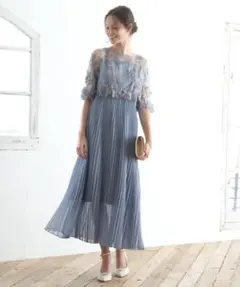 美品DollyDollレースプリーツドレス