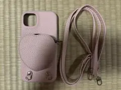 ハート型ポーチ付きiPhone 14 plus/15plusケース