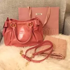 miumiu ミュウミュウ リボン バッグ ピンク