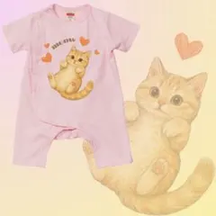 ♡ベビー カバーオール♡赤ちゃん ベビー用品 猫 ハート かわいい