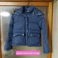 earth music&ecology⭐フード付ダウンジャケット⭐ネイビー