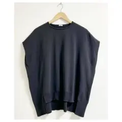 m898_IENA 美品✨コットンストレッチ ワイドクルーネックプルオーバー