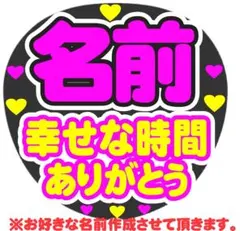 オーダー 幸せな時間ありがとう コンサート手作りファンサうちわ