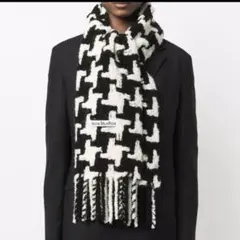 acne studios 千鳥格子柄マフラー