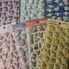 【最安‼︎正規品】 サンリオ キャラクターズ ぷくっとシール 7枚セット