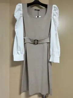 one way ワンピース ニットワンピース ベルト有り