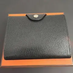 HERMES 二つ折り財布 ブラック レザー エルメスのサムネイル