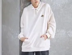 Lovetoxic フード付きトレーナー ロゴ160 オフホワイト