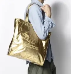 レア！adidas アディダスOLYMPIC SHOPPER メタルゴールドのサムネイル