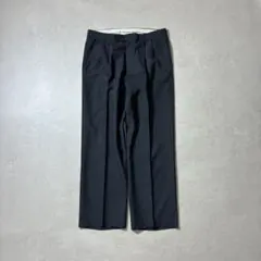 vintageワイドスラックス チャコールグレー ツータック