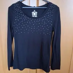 HK WORKS LONDON 長袖カットソー スタッズ ブラック M