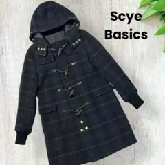 美品✨サイベーシックス ダッフルコート【38】ウール チェック柄 レディース