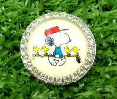スヌーピー★ゴルフマーカー★キラキラ★マグネット台座付き★ゴルフスタイル