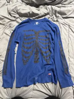 M Supreme Hanes Bones Thermal Crew ボーン 青