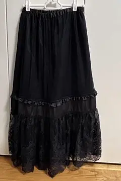GU×アンダーカバー　 コンビネーションロングスカート　ブラックMサイズ