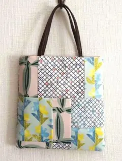 ミナペルホネン　パッチワーク　flowerbedミニトートバッグ