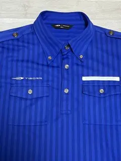 【美品】TIGORAティゴラ メンズ半袖ポロシャツ メンズゴルフウェアLL 青