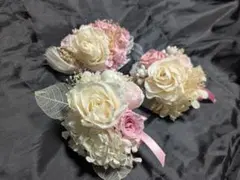 プリザーブドフラワー コサージュ 3個セット