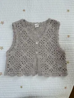 【美品】tetea tete テータテート クロシェ編み ベスト 110cm