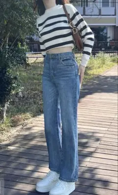 【GRL】 フレアデニムパンツ