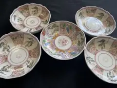 有田焼 伊万里焼 金彩 色絵 なます皿 五寸皿 1+4=5枚 管理A3617