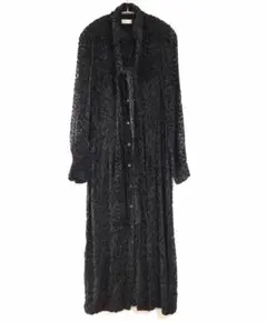 DRIES VAN NOTEN シースルーロングワンピース ブラックのサムネイル
