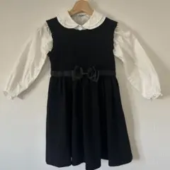 黒いリボン付きフォーマルワンピース 130サイズ