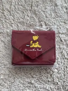 ディズニー プーさん 三つ折り財布 赤