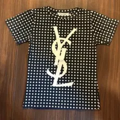 希少　イヴサンローラン　イタリア製Tシャツ　S 水玉　YSLロゴのサムネイル