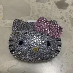 【現品限り❣️】ハローキティ　デコ　ピンク　リボン　小物ケース