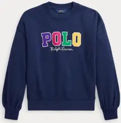 美品✨】ラルフローレン PINK PONY スウェット デカロゴ 現行 紺 M