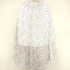 花柄 ロングスカート ホワイト系