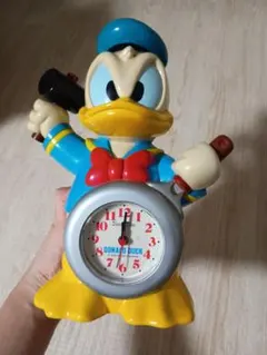 【新品、稼動品】Disney Quartz ドナルド ツインベル 目覚まし時計 新品、稼動品】Disney Quartz ドナルド ツインベル 目覚まし時計