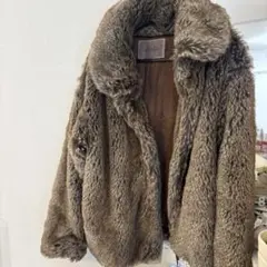 NICE CLAUP ブラウンファーコート