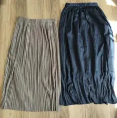 ロングスカート　ベージュ　ネイビー　Мサイズ　まとめ売り