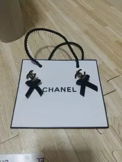 CHANEL#黒リボン付きイヤリング　レアのサムネイル