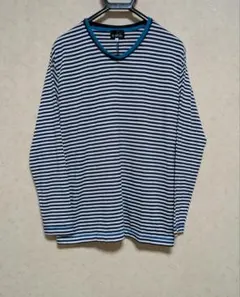 THE SHOP TK MIXPICE ボーダー 長袖カットソー ロンT XL