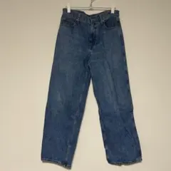 ユニクロ バギージーンズ 27 ブルー