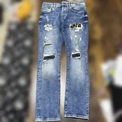 ZARA MAN ダメージ加工ブルーデニム USA 31