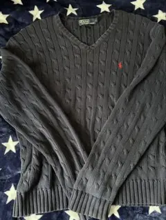 Polo by Ralph Lauren ダークグレー Vネックセーター