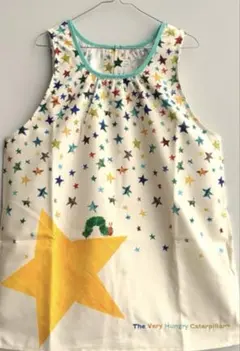 学研　はらぺこあおむし　星柄エプロン　ナチュラル　４Ｌ-５Ｌ　大きめエプロン