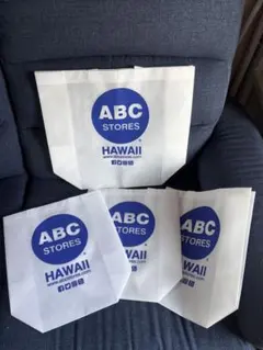 ABC STORES ハワイ 不織布エコバッグ 大1枚と小3枚の4枚セット未使用のサムネイル