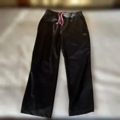 Mizuno フレアジャージパンツ ブラック ピンクロゴレディースL