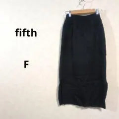 fifth　フィフス　黒 ニット タイトスカート　Fサイズ N277のサムネイル
