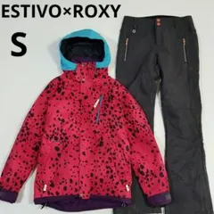 美品 ESTIVO × ROXY スノーウェア 上下セット スキー スノボー S