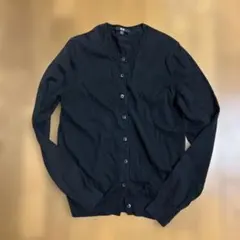 UNIQLO ブラック UVカット　カーディガン M コットンのサムネイル