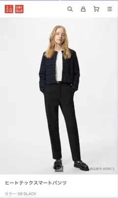 UNIQLO ヒートテックスマートパンツ M BLACK黒　美品