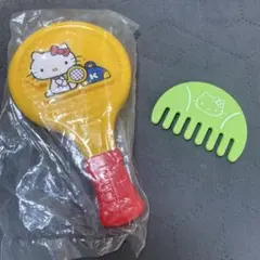 ハローキティ テニスラケット型ミラー＆コーム セット